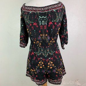 Flying Tomato Off The Shoulder Romper Floral Print
